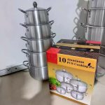 10pcs aluminum cookware
