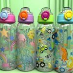 A rainbow waterbottle