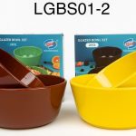 2 in 1 glazed bowl set